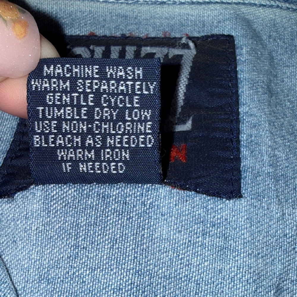 Light Blue Frog Embroidered Denim Shirt Cotton size 20 - Picture 3 of 9